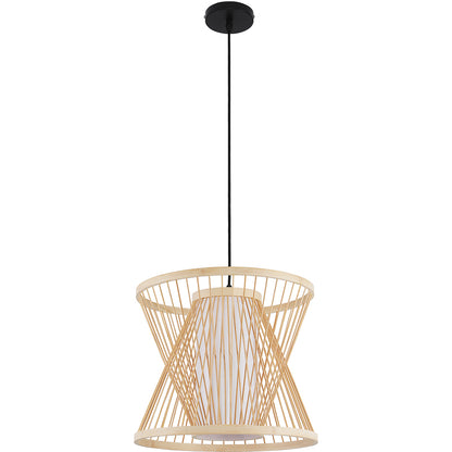 Lampe de plafond en bambou - Lampe suspendue de style boho Bali - Ketut