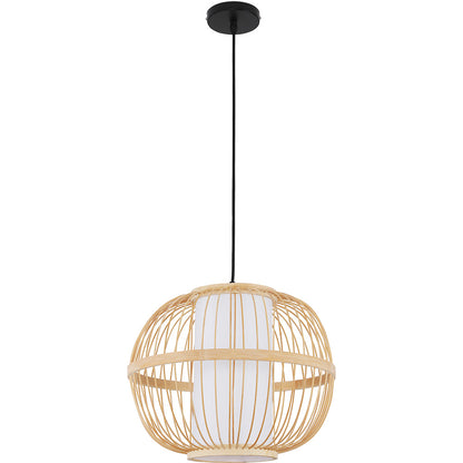 Lampa sufitowa z bambusa - Lampa wisząca w stylu Boho Bali - Kaula
