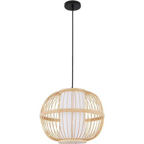 Lampe de plafond en bambou - Lampe suspendue de stile Boho Bali - Kaula