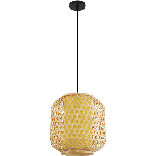 Lampe de plafond en bambou - Lampe suspendue de style Boho Bali - Ubon