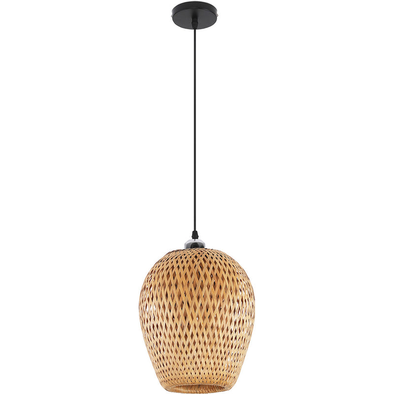 Lampe de plafond en bambou - Lampe suspendue au stile Boho Bali - Gina