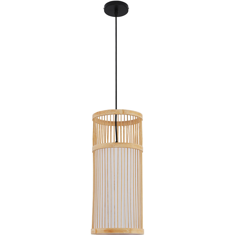 Lustre de plafond en bambou - Suspension de style Boho Bali - Lawan