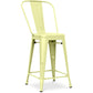 Taboret barowy z oparciem - design industrialny - 60cm - Stylix