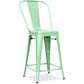 Taboret barowy z oparciem - design industrialny - 60cm - Stylix