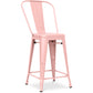 Taboret barowy z oparciem - design industrialny - 60cm - Stylix