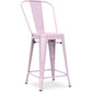 Taboret barowy z oparciem - design industrialny - 60cm - Stylix