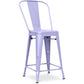 Taboret barowy z oparciem - design industrialny - 60cm - Stylix