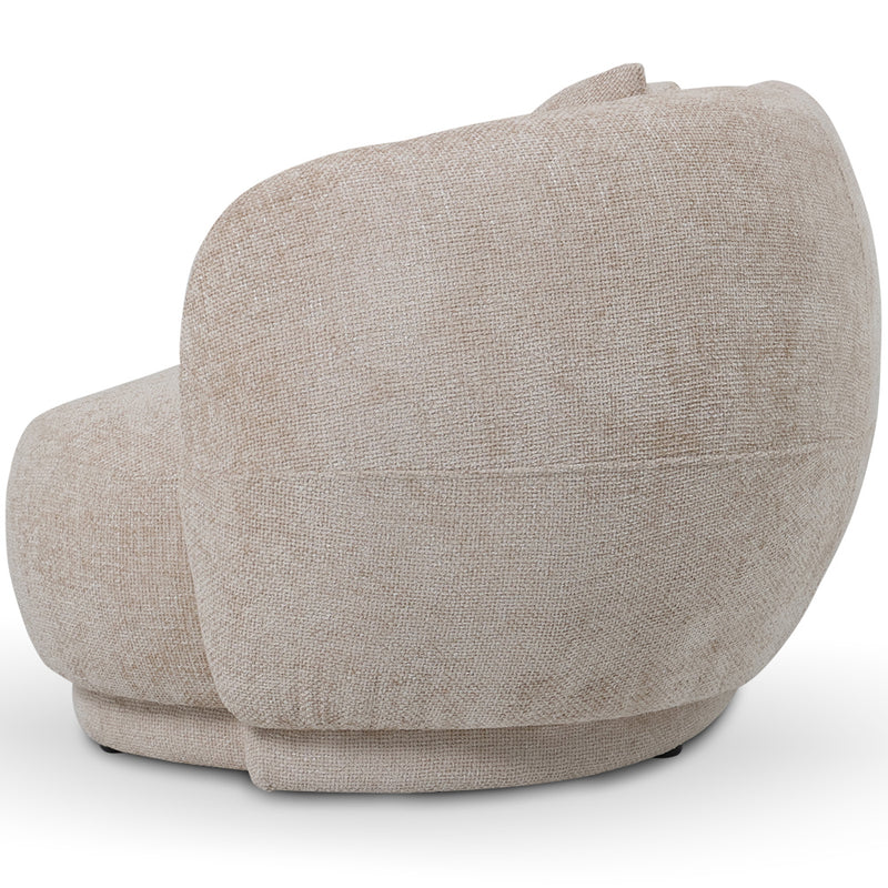 Curved Contemporary Style Design Sofa Upholstered in Chenille - 3 Seater - Curvy - gallery 7