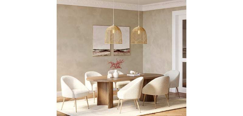Rattan Ceiling Lamp - Boho Bali Design Pendant Lamp - Bu - gallery 8