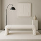 Bench Upholstered In White Bouclé Fabric - Modern Elegant Minimalist - Karla
