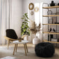 Poltrona design - Poltrona escandinava - Revestida em couro - Lucy