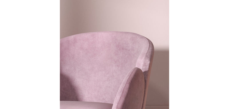 Fauteuil à bascule rembourré en velours - Freia