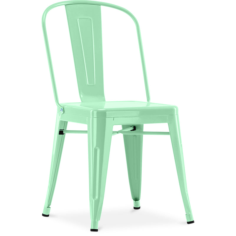 Esszimmerstuhl aus Stahl - Industriedesign - Neue Ausgabe - Stylix