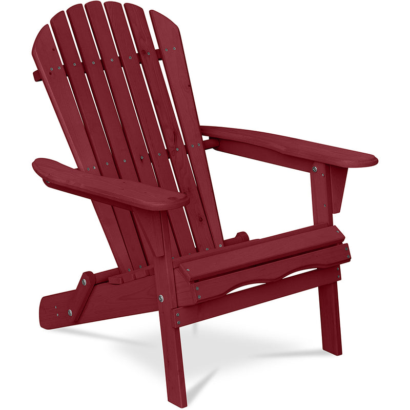 Chaise d'extérieur en bois avec accoudoirs - Chaise de jardin Adirondack - Adirondack