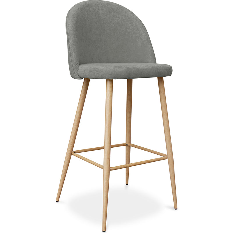 Tabouret tapissé en tissu - design scandinave - 73cm - Evelyne