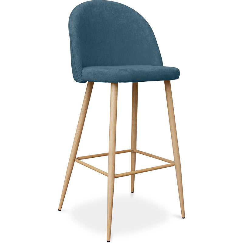 Tabouret tapissé en tissu - design scandinave - 73cm - Evelyne