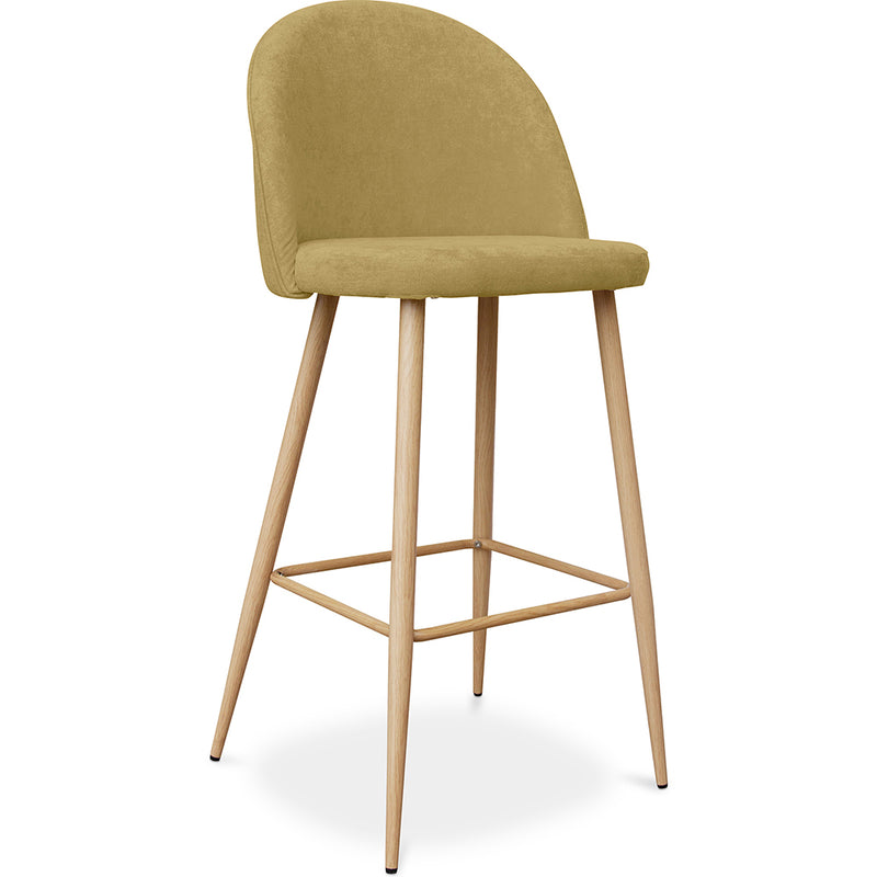 Tabouret tapissé en tissu - design scandinave - 73cm - Evelyne
