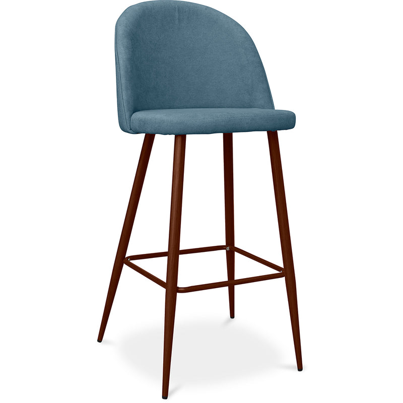Tabouret rembourré en tissu - Design scandinave - 73cm - Evelyne