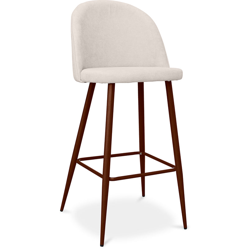 Tabouret rembourré en tissu - Design scandinave - 73cm - Evelyne