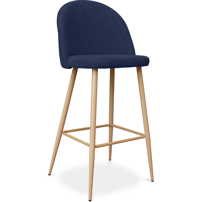 Tabouret tapissé en tissu - design scandinave - 73cm - Evelyne