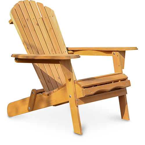 Chaise d'extérieur en bois avec accoudoirs - Chaise de jardin Adirondack - Adirondack