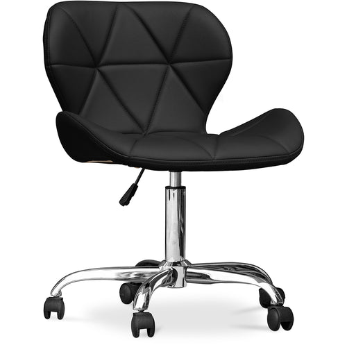 Chaise de bureau à roulettes - Chaise de bureau pivotante - Tapissée en simili cuir - Wito