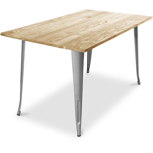Table à manger rectangulaire - Design industriel - Bois - Troy