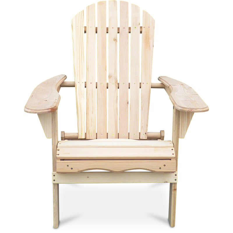 Chaise d'extérieur en bois avec accoudoirs - Chaise de jardin Adirondack - Adirondack