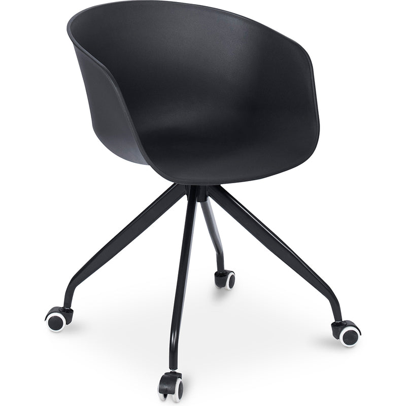 Chaise de bureau avec accoudoirs - Chaise de bureau avec roulettes - Guy - Joan