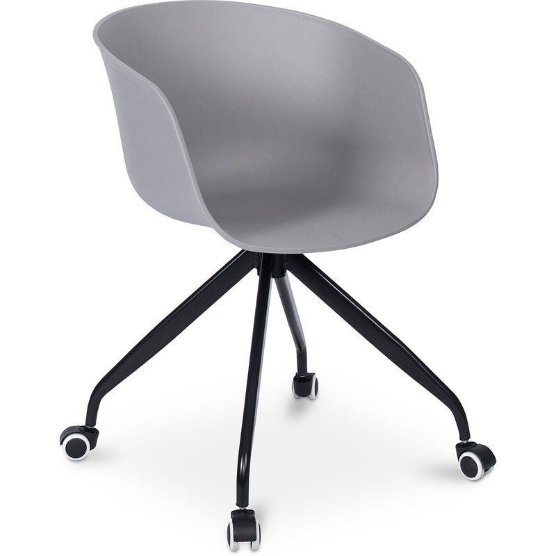 Chaise de bureau avec accoudoirs - Chaise de bureau avec roulettes - Guy - Joan