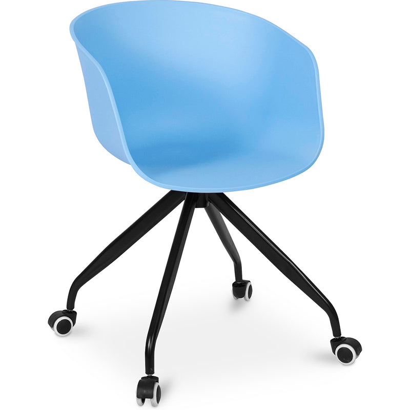 Chaise de bureau avec accoudoirs - Chaise de bureau avec roulettes - Guy - Joan