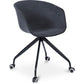 Jodie Black Padded Office Chair with Wheels