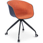 Chaise de bureau tapissée avec accoudoirs - Chaise de bureau à roulettes - Noir et blanc - Jodie