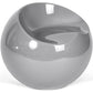 Chaise boule moderne au design contemporain en ABS, assise ronde brillante, pour la maison et le bureau