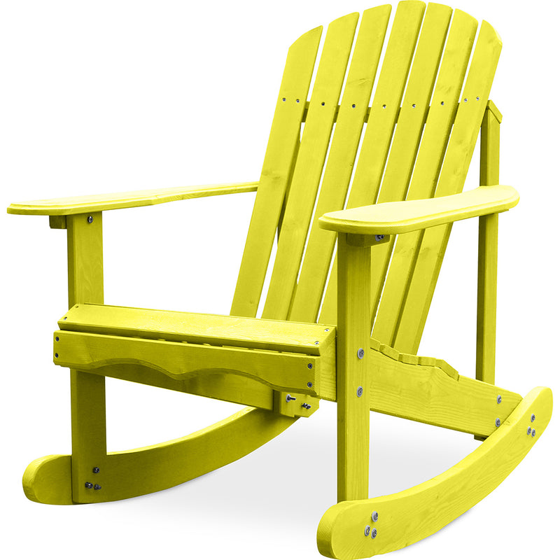 Chaise d'extérieur avec accoudoirs - Chaise de jardin - Adirondack - Rocking Chair en bois - Adirondack