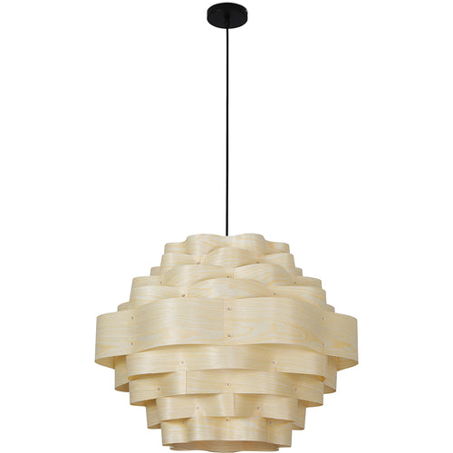 Lampe de plafond en bois - Lampe suspendue de stile Boho Bali - Aura