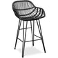 Taboret barowy z podłokietnikami - Styl Boho Bali - 65cm - Many