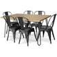 Dining Table Set - Industrial Design 150cm + Set of 6 Dining Chairs - Industrial Design - Hairpin Stylix
