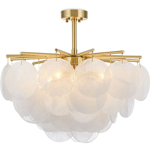 Mother-of-pearl ceiling lamp - Pendant lamp with discs - Karl