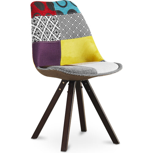 Chaise de Salle à Manger - Revêtement Patchwork -Ray