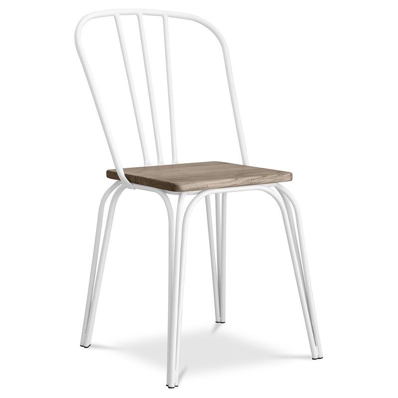 Esszimmerstuhl - Industrielles Design - Holz und Metall - Lillor