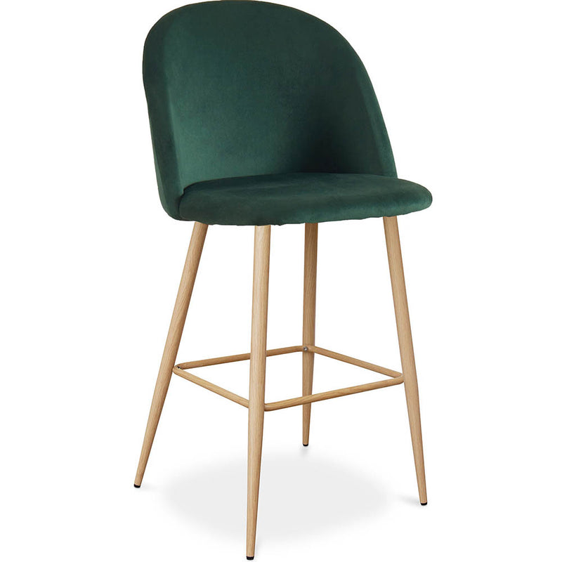 Stołek z aksamitną tapicerką - Skandynawski design - Evelyne