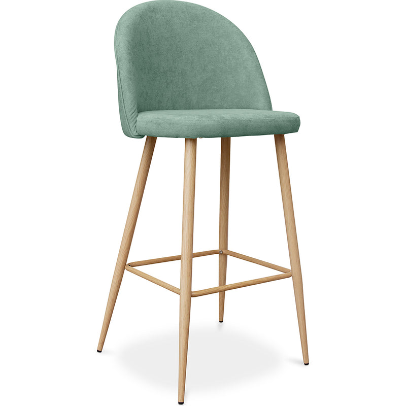 Tabouret tapissé en tissu - design scandinave - 73cm - Evelyne