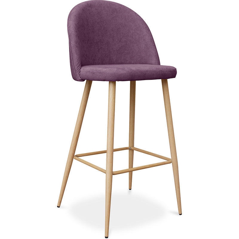 Tabouret tapissé en tissu - design scandinave - 73cm - Evelyne