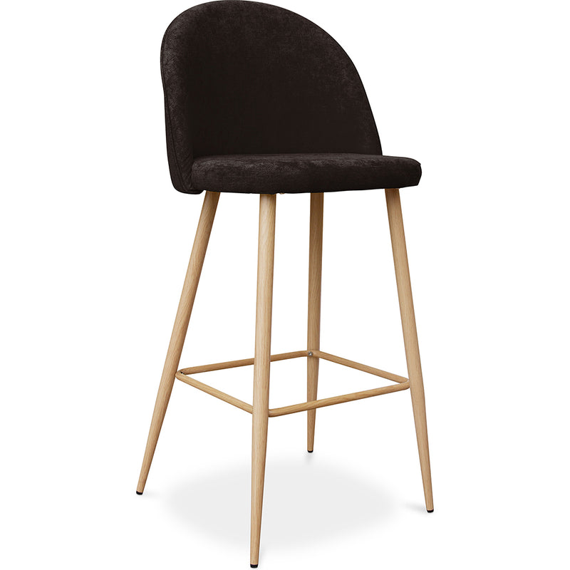 Tabouret tapissé en tissu - design scandinave - 73cm - Evelyne