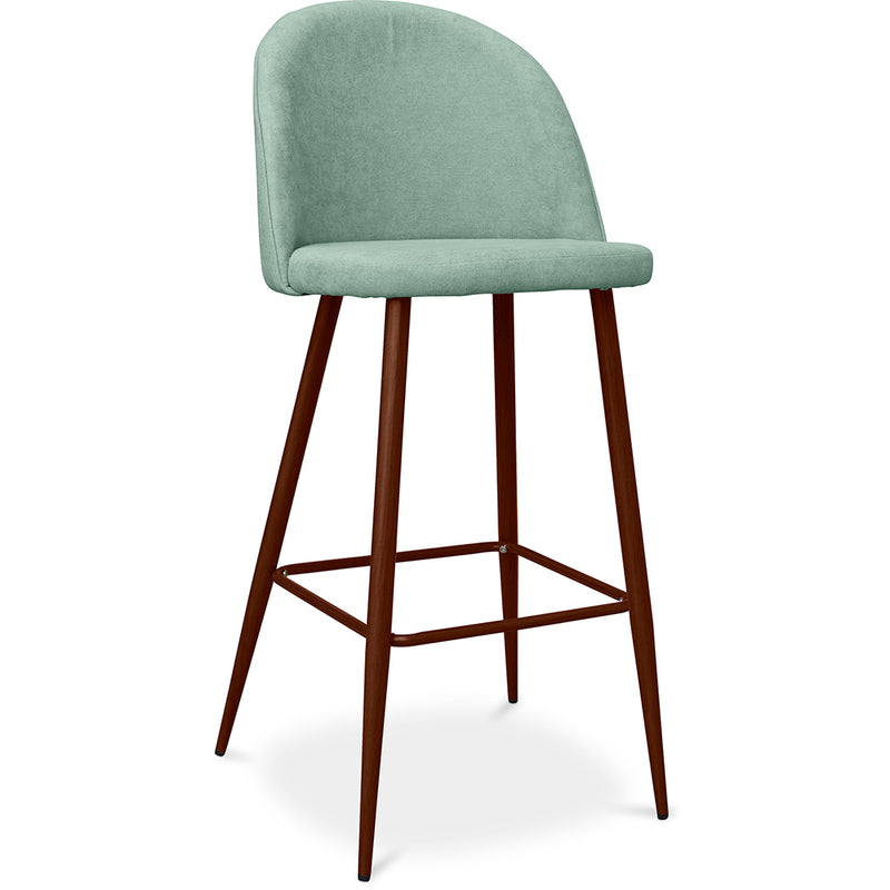 Tabouret rembourré en tissu - Design scandinave - 73cm - Evelyne