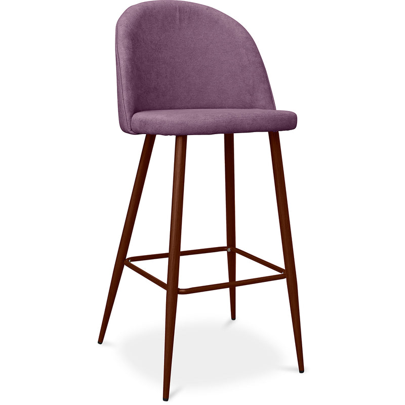 Tabouret rembourré en tissu - Design scandinave - 73cm - Evelyne