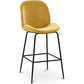 Velvet stool with backrest - Retro design - Elias