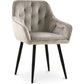 Dining chair with armrests - upholstered in velvet - Alene