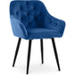 Dining chair with armrests - upholstered in velvet - Alene
